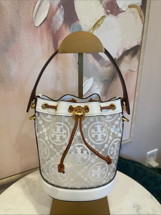 Tory Burch Handbags - Tory Burch T Mini Monogram Bucket Bag with Crossbody